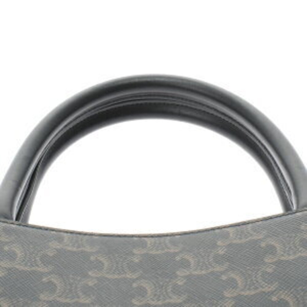 Celine Vertical Cabas Black Triomphe Canvas Calfskin Tote Bag - Picture 4 of 9